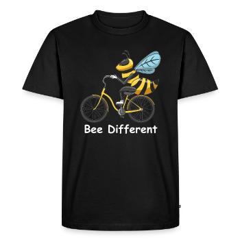 Abeille vélo différent abeille abeille cycliste - T-shirt Premium bio Homme - noir - Devant - Nico (187cm)