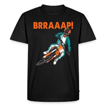 Braaap Motocross Motorcycle Dirtbike Offroad Biker - T-shirt Premium bio Homme - noir - Devant - Nico (187cm)