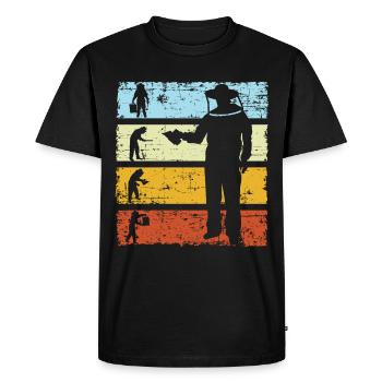 Imker Vintage Bienen Flüsterer Retro Imkerei - Männer Premium Bio T-Shirt - Schwarz - Vorne - Nico (187cm)