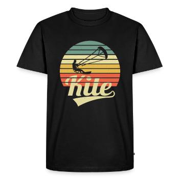 Kite Surfer Vintage Kitesurfing Kitesurfer Kiter - Männer Premium Bio T-Shirt - Schwarz - Vorne - Nico (187cm)