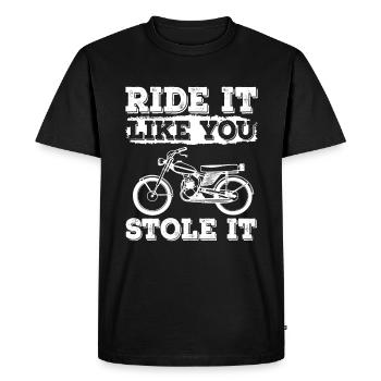 Ride It Like You Stole It Mobylette Mobylette - T-shirt Premium bio Homme - noir - Devant - Nico (187cm)