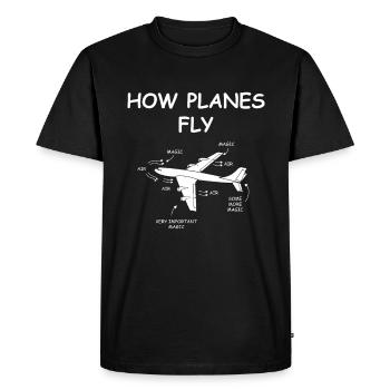 How Planes Fly Magic Magic Air Air Intrie - T-shirt Premium bio Homme - noir - Devant - Nico (187cm)