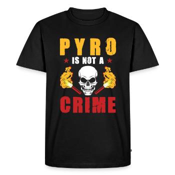 Pyro is not a crime Pyro n’est pas un crime - T-shirt Premium bio Homme - noir - Devant - Nico (187cm)