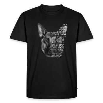 German Shepherd - T-shirt Premium bio Homme - noir - Devant - Nico (187cm)
