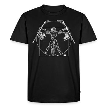 Patineurs de hockey sur glace - T-shirt Premium bio Homme - noir - Devant - Nico (187cm)