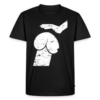Ambiguous dog penis dog like a dick - Men's Premium Organic T-Shirt - black - Front - Nico (187cm)