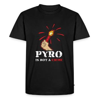 Pyro is no crime Pyrotechnie n’est pas un crime - T-shirt Premium bio Homme - noir - Devant - Nico (187cm)