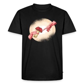 Champignons collectionneurs de cèpes collectionneur cadeau d’art - T-shirt Premium bio Homme - noir - Devant - Nico (187cm)