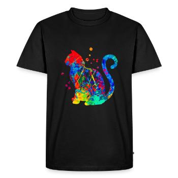 Cats Art Vintage Kitten Retro Kitten Graphic - T-shirt Premium bio Homme - noir - Devant - Nico (187cm)