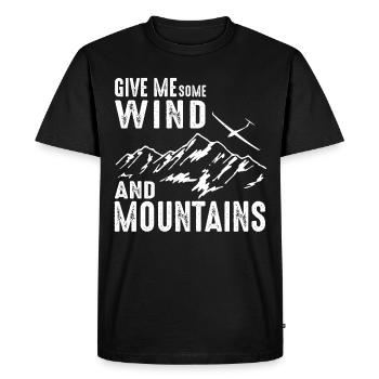 Give Me Some Wind And Moutnains Gliding Glider - T-shirt Premium bio Homme - noir - Devant - Nico (187cm)