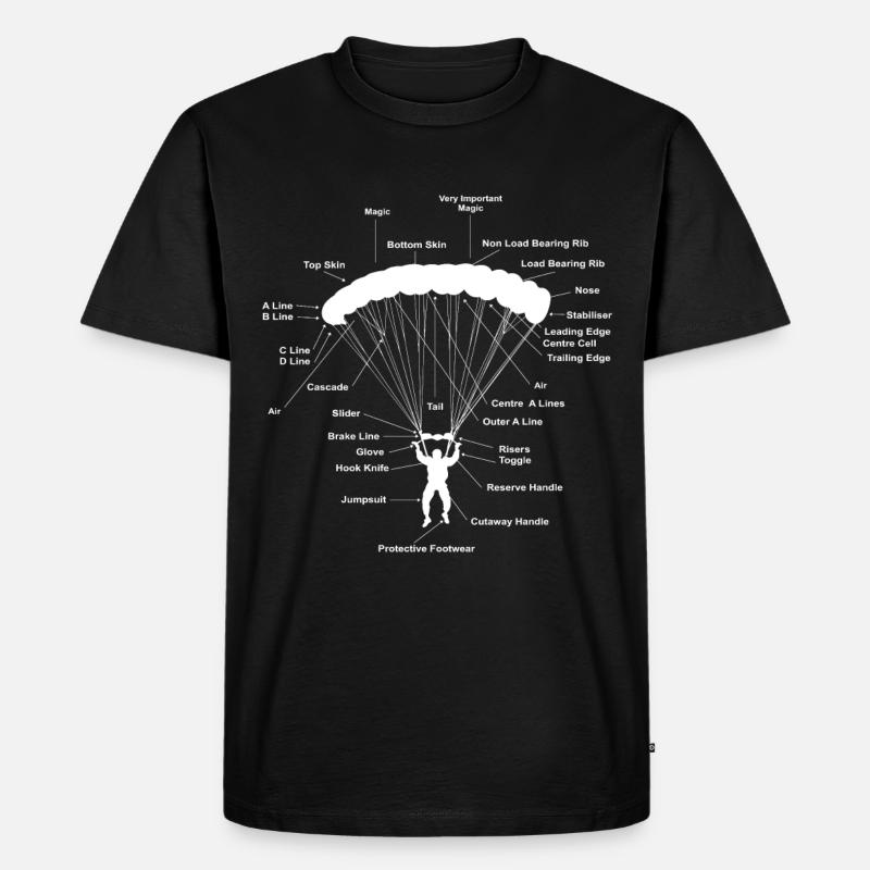 Parachute Anatomy Magic Skydapaper - T-shirt Premium bio Homme - noir