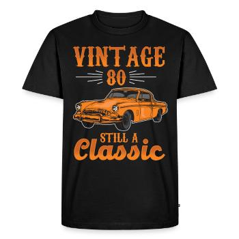 Vintage 80 Still a Classic Tuning Car Vintage - Men's Premium Organic T-Shirt - black - Front - Nico (187cm)