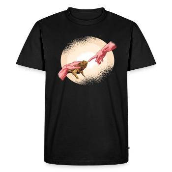 Bartagame - Men's Premium Organic T-Shirt - black - Front - Nico (187cm)