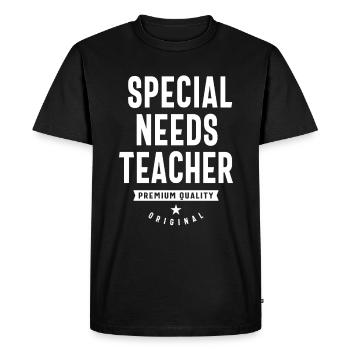 Special Needs Teacher Gift Funny Job Title - Men's Premium Organic T-Shirt - black - Front - Nico (187cm)