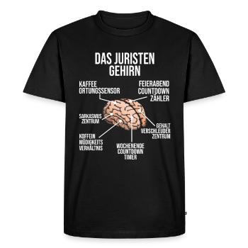 Juristen Gehirn Anwalt Jurist Richter - Männer Premium Bio T-Shirt - Schwarz - Vorne - Nico (187cm)