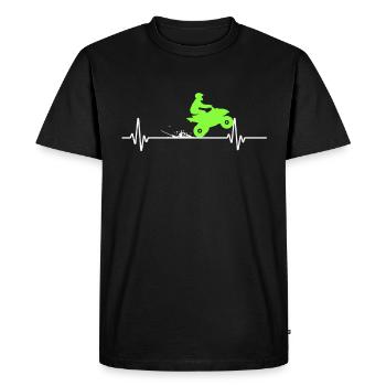 Heartbeat Quad ATV Offroad Motorsport Quad Driver - T-shirt Premium bio Homme - noir - Devant - Nico (187cm)