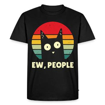 Cat Ew People Vintage Amoureux des Chats Anti Social - T-shirt Premium bio Homme - noir - Devant - Nico (187cm)
