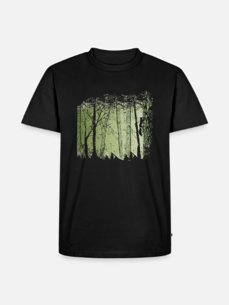 Eichhörnchen im Wald - Männer Premium Bio T-Shirt - Schwarz