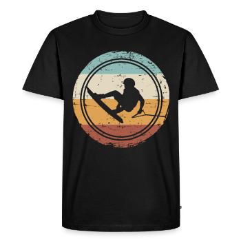 Rétro Wakeboard Wakeboard Wakeboard rétro Wakeboard Wakeboard - T-shirt Premium bio Homme - noir - Devant - Nico (187cm)