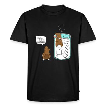 I Think You Are Overreacting - Mole litre de chimie - T-shirt Premium bio Homme - noir - Devant - Nico (187cm)
