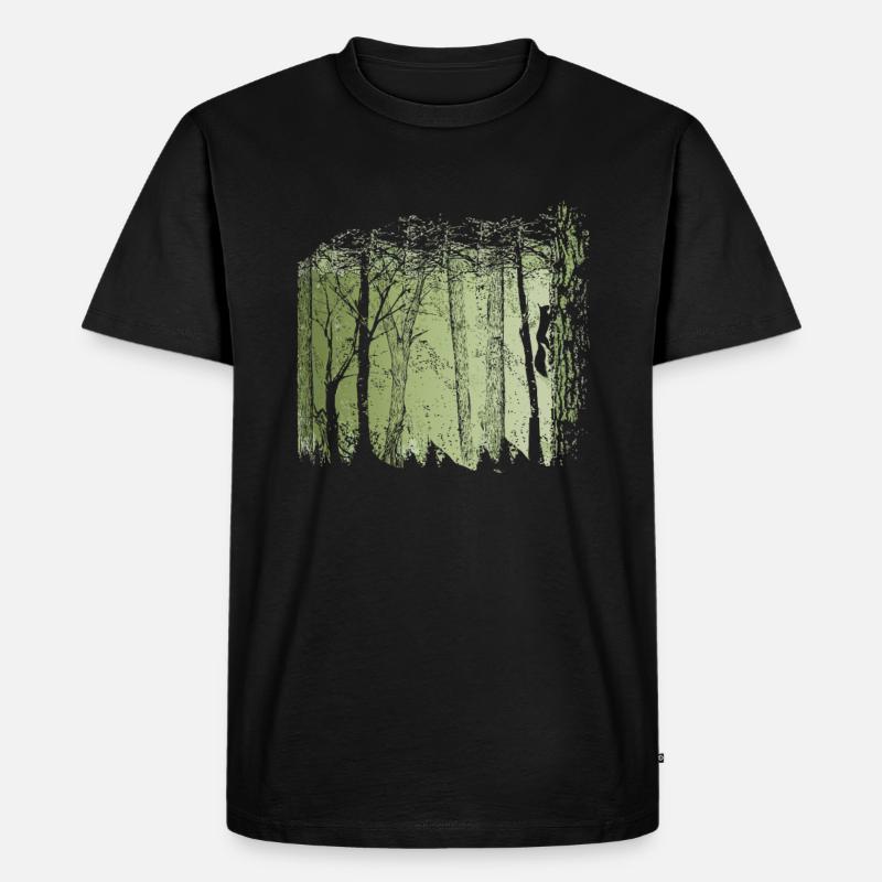 Eichhörnchen im Wald - Männer Premium Bio T-Shirt - Schwarz