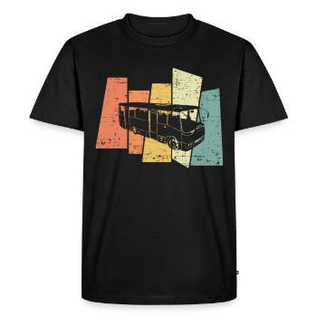 Retro Bus Driver Profession Transporter Bus - Männer Premium Bio T-Shirt - Schwarz - Vorne - Nico (187cm)