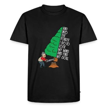 Et Into The Forest I go to Lose My mind Forester - T-shirt Premium bio Homme - noir - Devant - Nico (187cm)