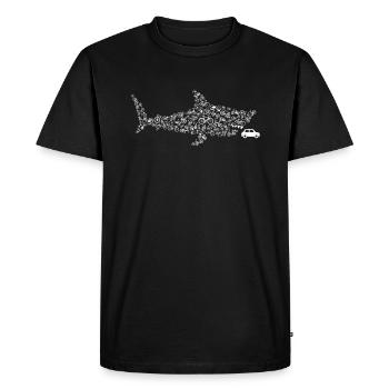 Vélo poisson mange voiture voiture protection du climat vélo de course - T-shirt Premium bio Homme - noir - Devant - Nico (187cm)