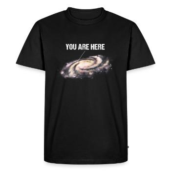 You Are Here Milky Way Universe Space Astronomy - T-shirt Premium bio Homme - noir - Devant - Nico (187cm)