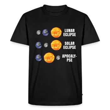 Astronomy Lunar Solar Eclipse Apocalypse - T-shirt Premium bio Homme - noir - Devant - Nico (187cm)