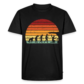 Evolution Géologiste Geology Stonemason Miner - T-shirt Premium bio Homme - noir - Devant - Nico (187cm)