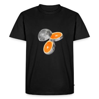 Astronomy Solar System Moon Orange Disk Fruit - Men's Premium Organic T-Shirt - black - Front - Nico (187cm)