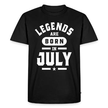 Légendes sont nés en Juillet Anniversaire - T-shirt Premium bio Homme - noir - Devant - Nico (187cm)