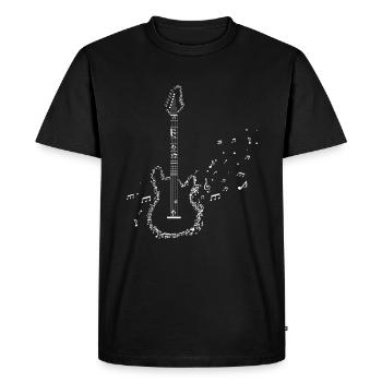 E Guitar Music Notes Musical Instrument E Guitar - T-shirt Premium bio Homme - noir - Devant - Nico (187cm)