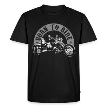 Né pour Ride Trike Rider Trikes Tricycle Biker - T-shirt Premium bio Homme - noir - Devant - Nico (187cm)