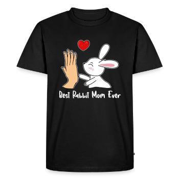 Best Rabbit Mom Ever - Men's Premium Organic T-Shirt - black - Front - Nico (187cm)