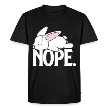 Nope Lazy Rabbit Funny Cute Rabbit Sleeping Rabbit - Men's Premium Organic T-Shirt - black - Front - Nico (187cm)