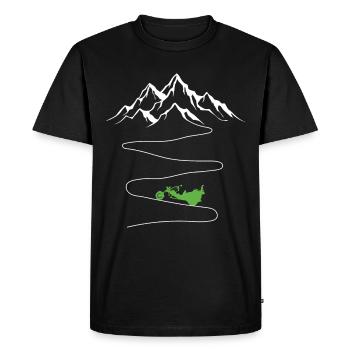 Trike Montagnes Courbes Triker Triker Trikes Trikes - T-shirt Premium bio Homme - noir - Devant - Nico (187cm)