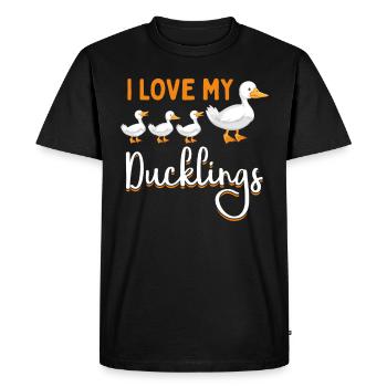J’adore mes canards - T-shirt Premium bio Homme - noir - Devant - Nico (187cm)