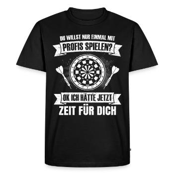 Darts player You only want to play darts with professionals Darts - Men's Premium Organic T-Shirt - black - Front - Nico (187cm)