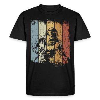 Soudeur d’artisanat de soudage artisanal - T-shirt Premium bio Homme - noir - Devant - Nico (187cm)