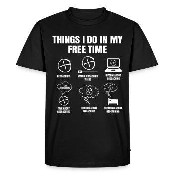 Things I Do In My Free Time Geocaching Navigation - Men's Premium Organic T-Shirt - black - Front - Nico (187cm)