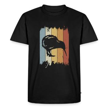 Kiwi oiseau vintage kiwi oiseau amateur vintage - T-shirt Premium bio Homme - noir - Devant - Nico (187cm)