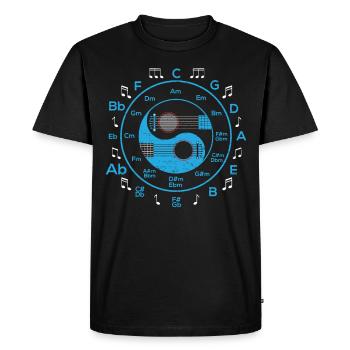 Guitar Chords Acoustic Guitar Musicians Guitarist - Men's Premium Organic T-Shirt - black - Front - Nico (187cm)