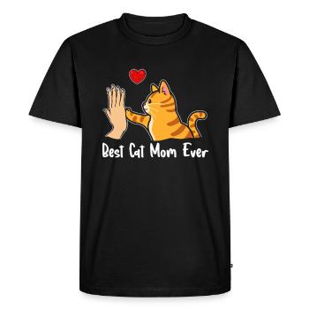 Meilleure maman de chat de tous les temps - T-shirt Premium bio Homme - noir - Devant - Nico (187cm)
