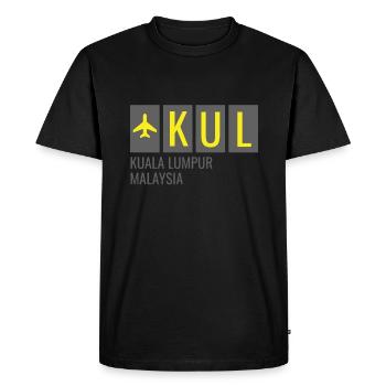 KUL Kuala Lumpur Malaysia Airport Code - Men's Premium Organic T-Shirt - black - Front - Nico (187cm)