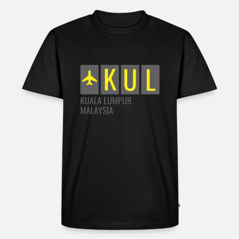 KUL Kuala Lumpur Malaisie Code de l’aéroport - T-shirt Premium bio Homme - noir