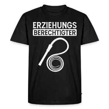 Tuteur légal BDSM Bâillon fouet - T-shirt Premium bio Homme - noir - Devant - Nico (187cm)