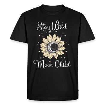 Stay Wild Moon Child Moon Stars - Men's Premium Organic T-Shirt - black - Front - Nico (187cm)