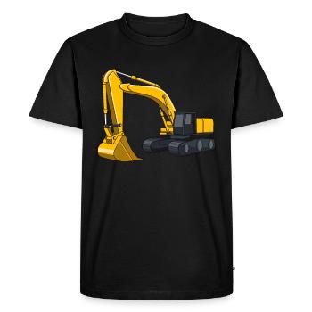 Cool Excavator Boy Vehicles Construction Site Kids - Men's Premium Organic T-Shirt - black - Front - Nico (187cm)